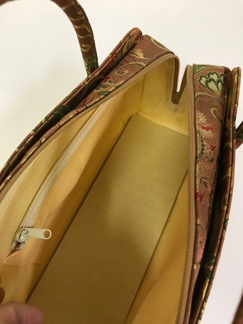 ◆おふく◆利休バッグ　唐草に鳳凰　着物　和装