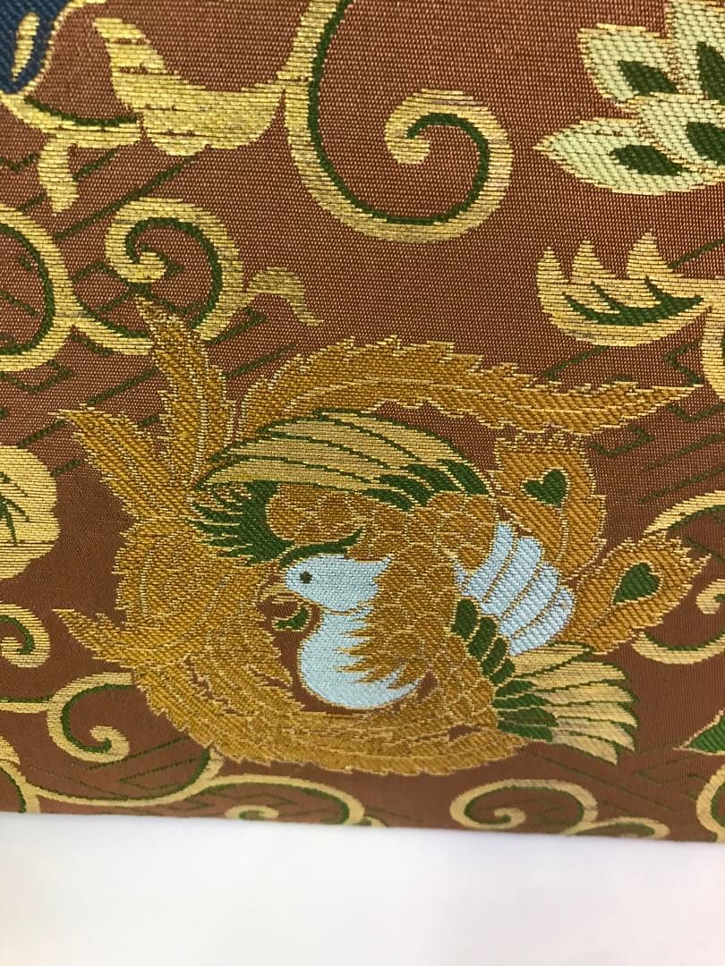 ◆おふく◆利休バッグ　唐草に鳳凰　着物　和装