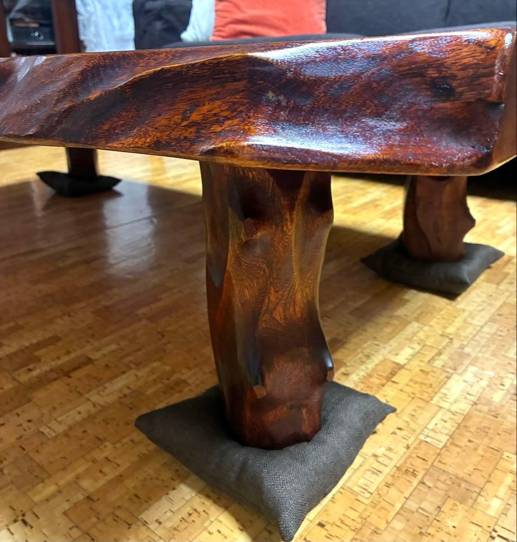 欅の一枚板　座卓　無垢　 ローテーブル　昭和レトロ