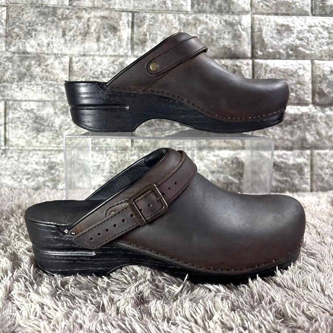 極美品❣️dansko ダンスコ オイルドレザー サボサンダル イングリッド 茶