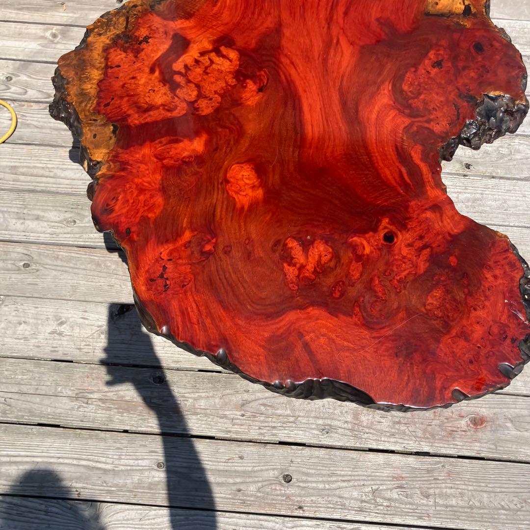 昭和レトロ 銘木 花梨 一枚板 大型座卓 センターテーブル サイドテーブル