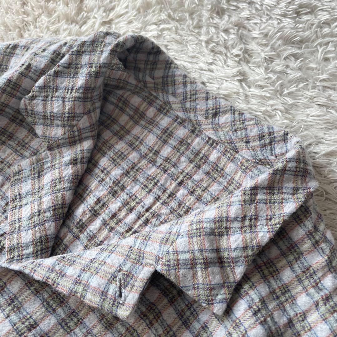 ヨーガンレール 美品 JURGAN LEHL 長袖シャツ ウール M チェック