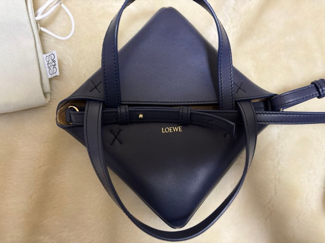 美品◯LOEWE ロエベ　パズルトート　ミニ　ネイビー