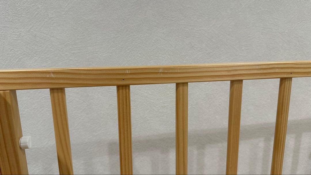 yamatoya【ミニサイズ】トール Wオープンベビーベッド ナチュラル