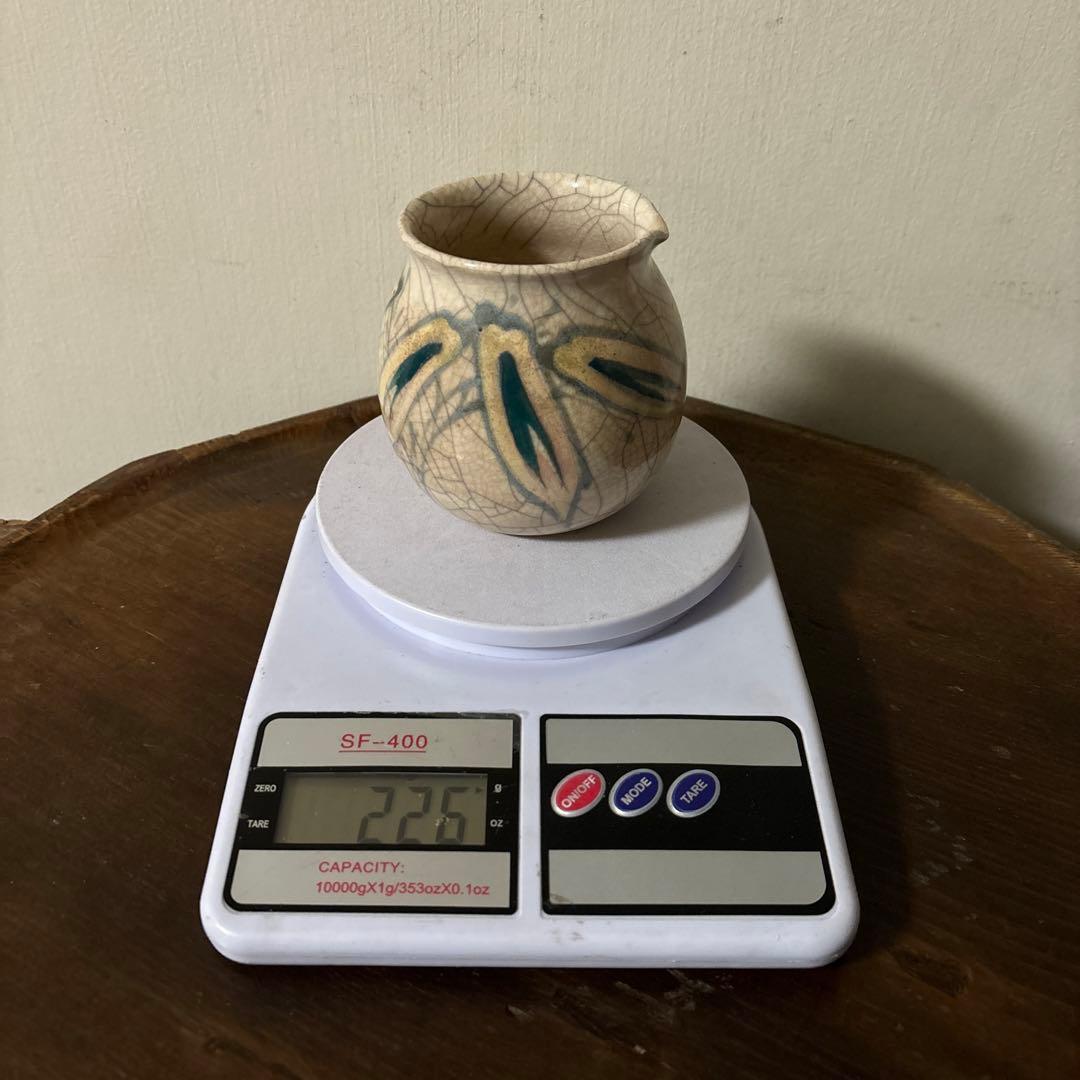 古い笹絵哥釉の器　花入れ　アンティーク　骨董　古道具　唐物　中国古玩　検:李朝