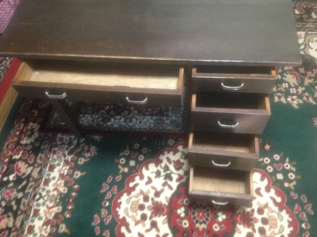 昭和初期机引き出し幅106 奥行き75 高さ74.5㎝程度勉強机事務机テーブル