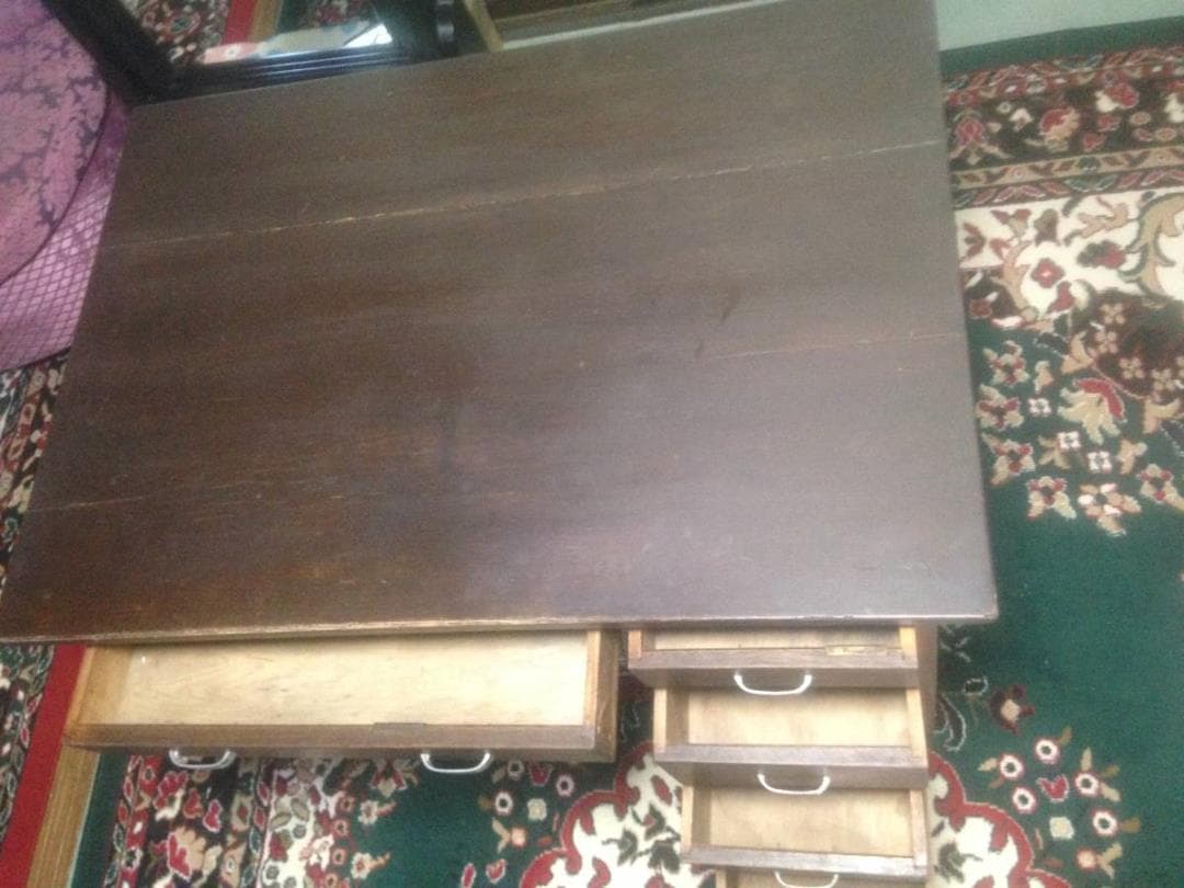 昭和初期机引き出し幅106 奥行き75 高さ74.5㎝程度勉強机事務机テーブル