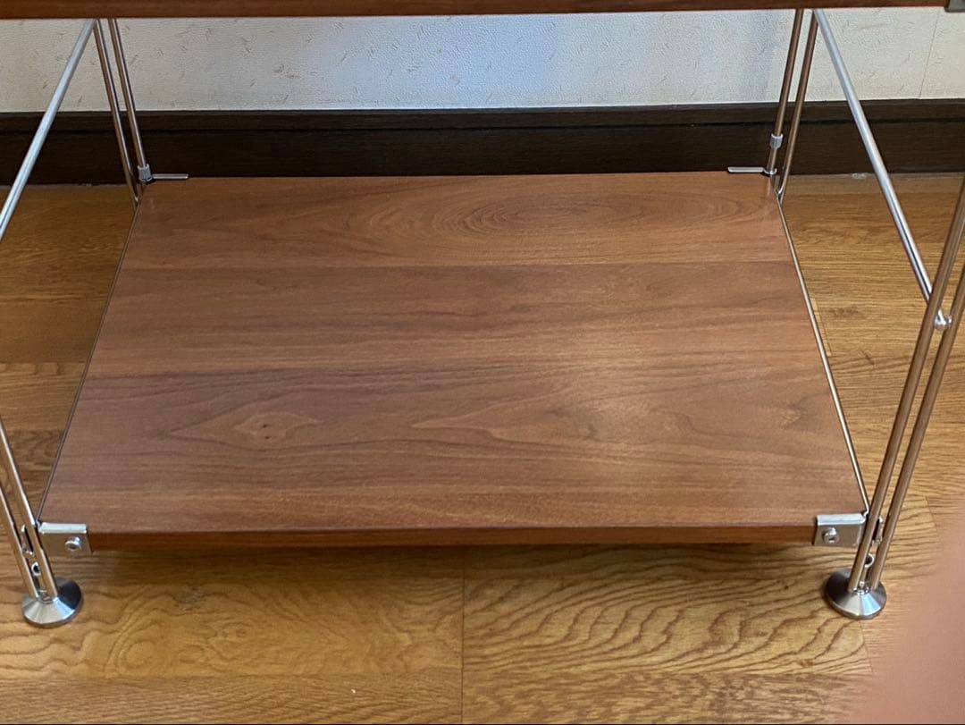 無印良品　ステンレスユニットシェルフ ウォールナット材 セット56cm