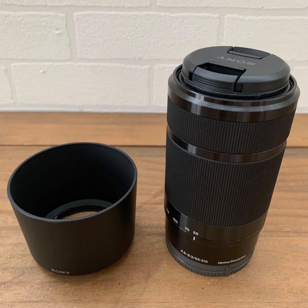 【美品】ソニー(SONY) 純正標準ズームレンズ SEL55210 フード付き
