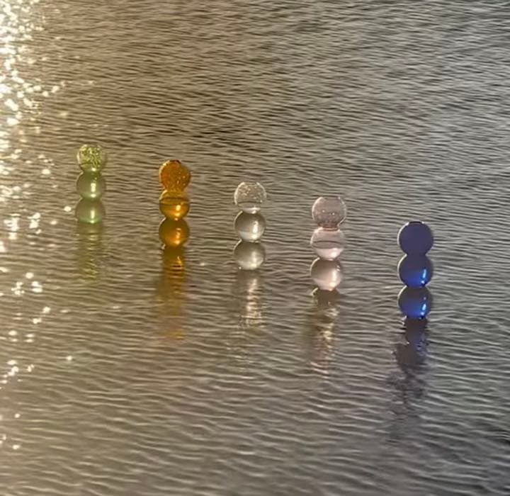 VALERIA VASI オレンジ Bubbles Ambar フラワーベース