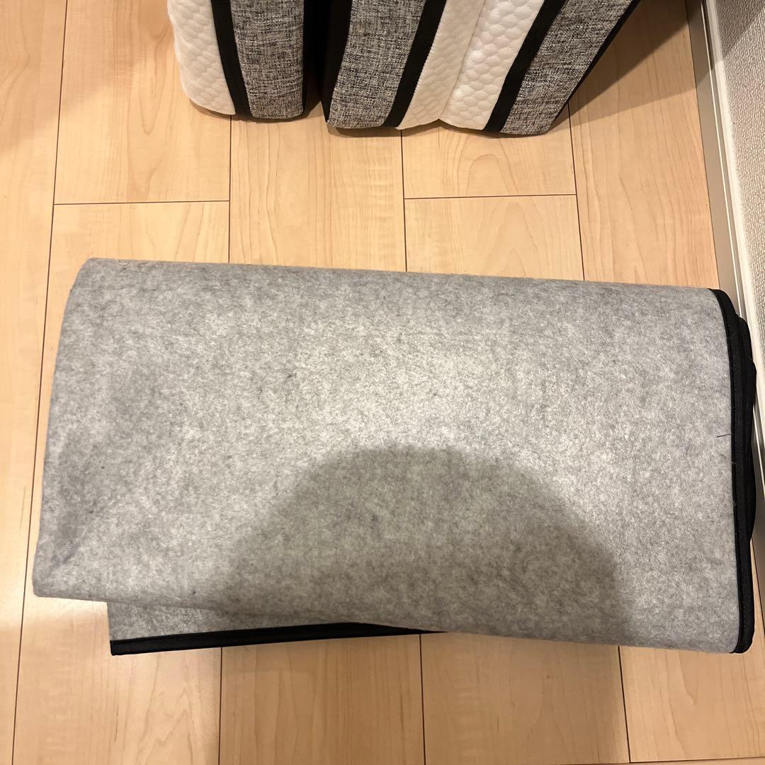 【美品】エコラテエリート 10cm三つ折りマットレスシングル折りたたみ
