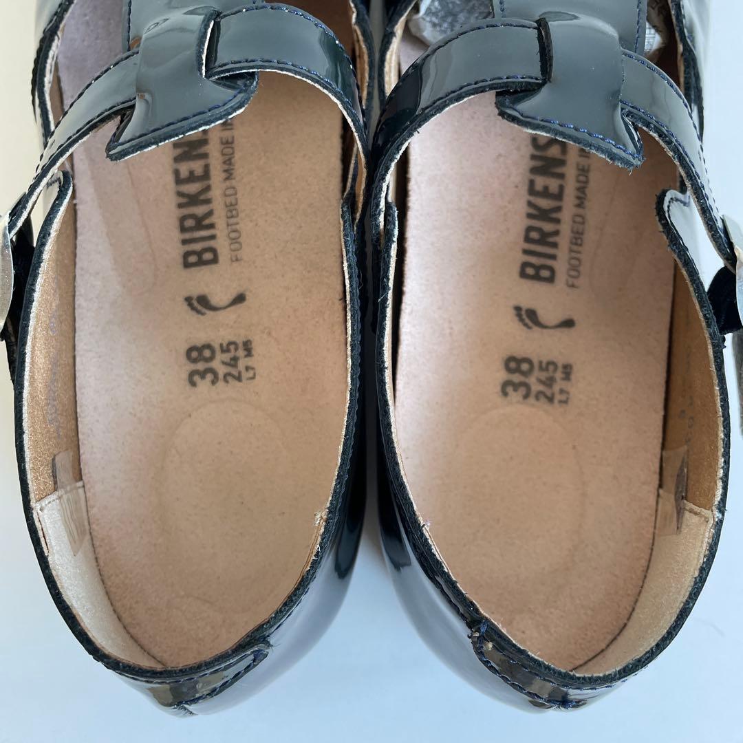 ビルケンシュトックBIRKENSTOCK TICKEL ネイビーTストラップ38