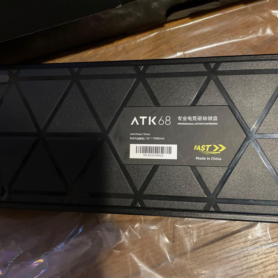 ATK 68 黒色 英語配列 キーボード 本体