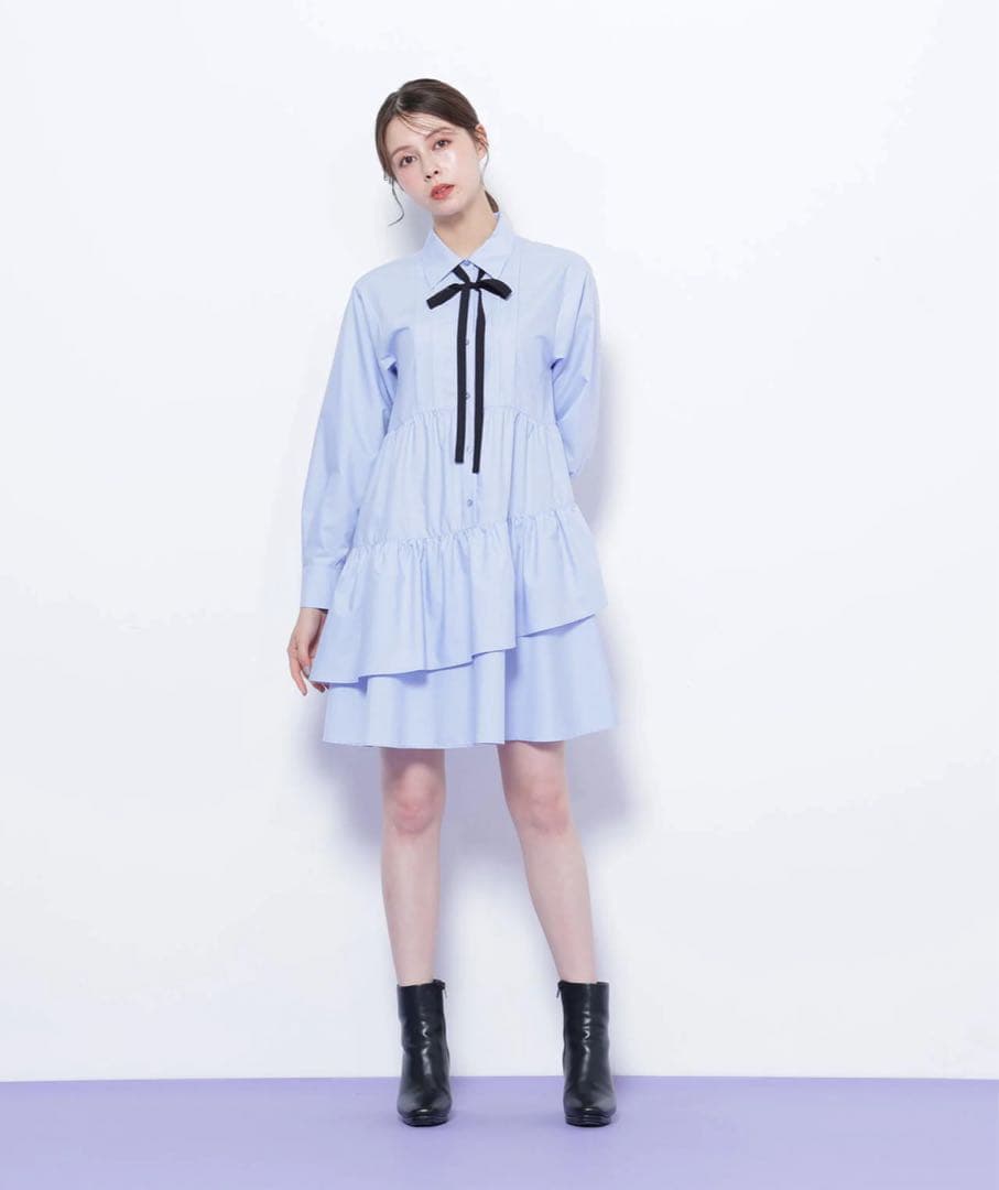 美品✨JILL by JILL STUART ティアードミニシャツワンピース