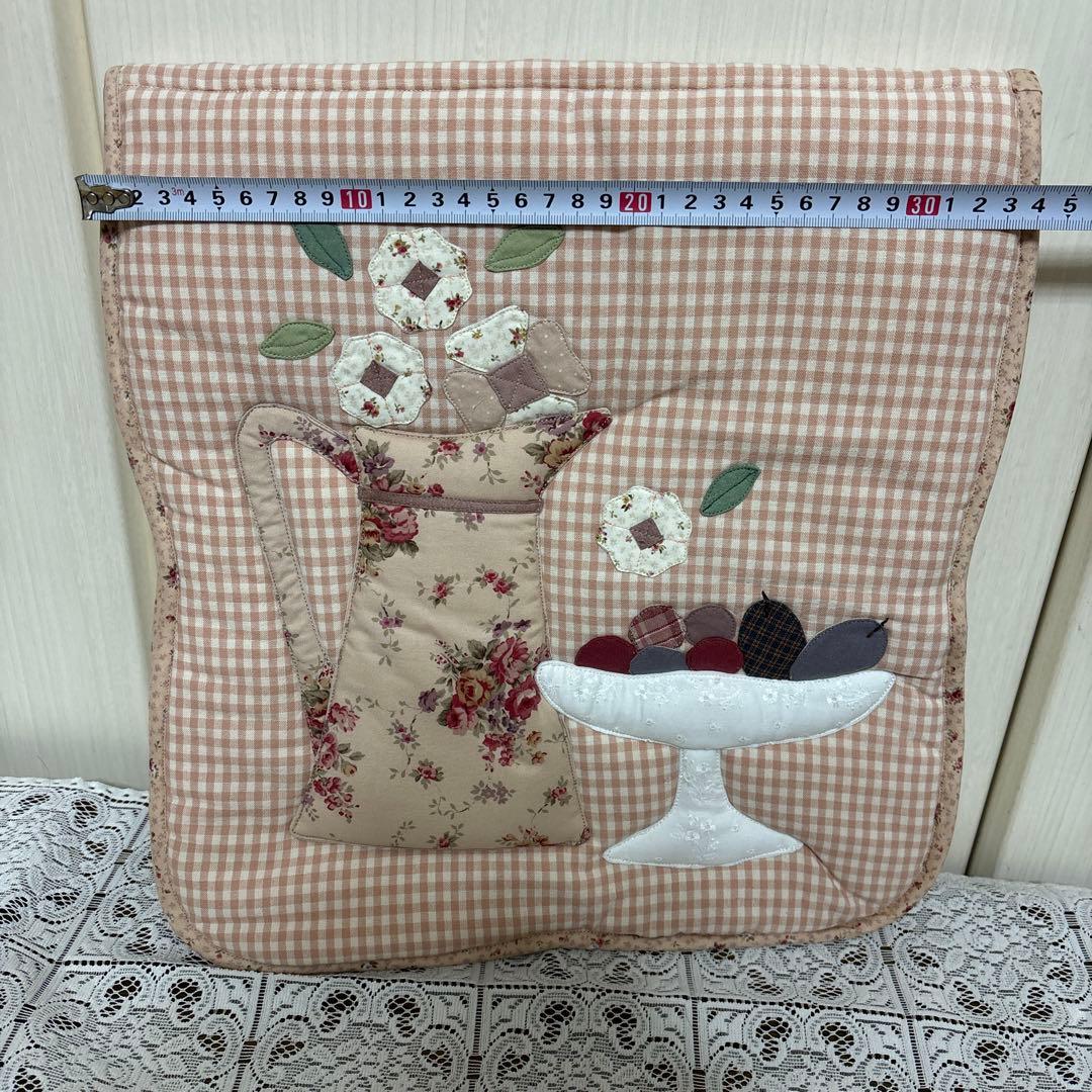 マニー　背当て付きコラージュシートクッション（ピンク）