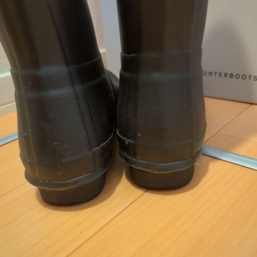 HUNTERオリジナルトールブーツレインブーツ２４センチブラックBLACK