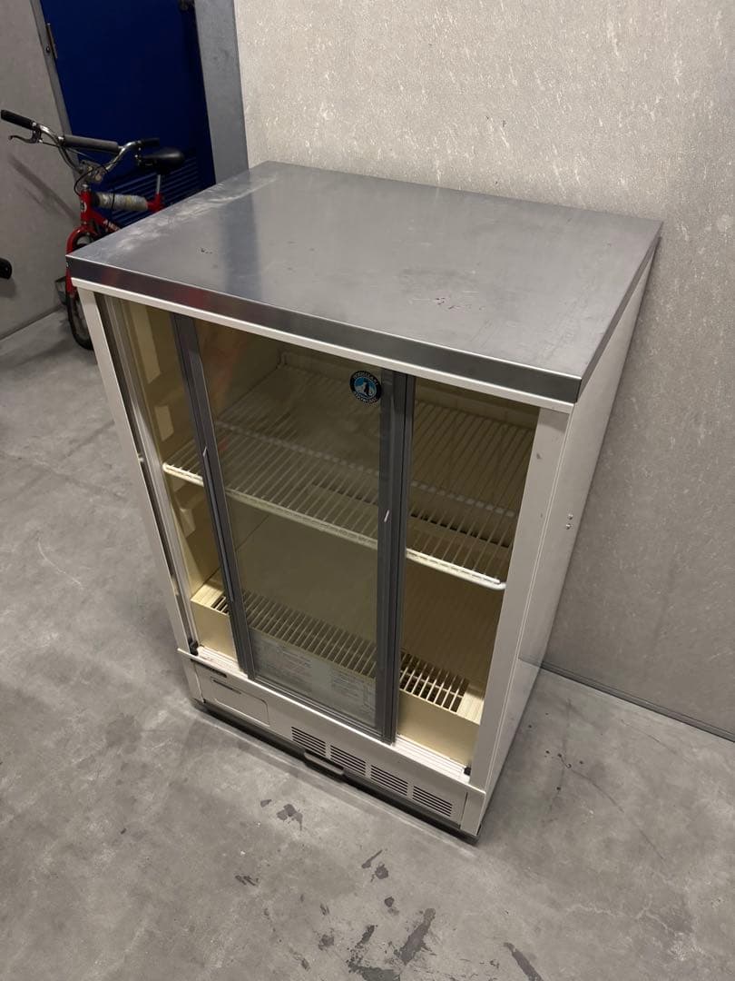 送料込 昭和レトロ ホシザキ小型空冷式ショーケース SSB-63AT形