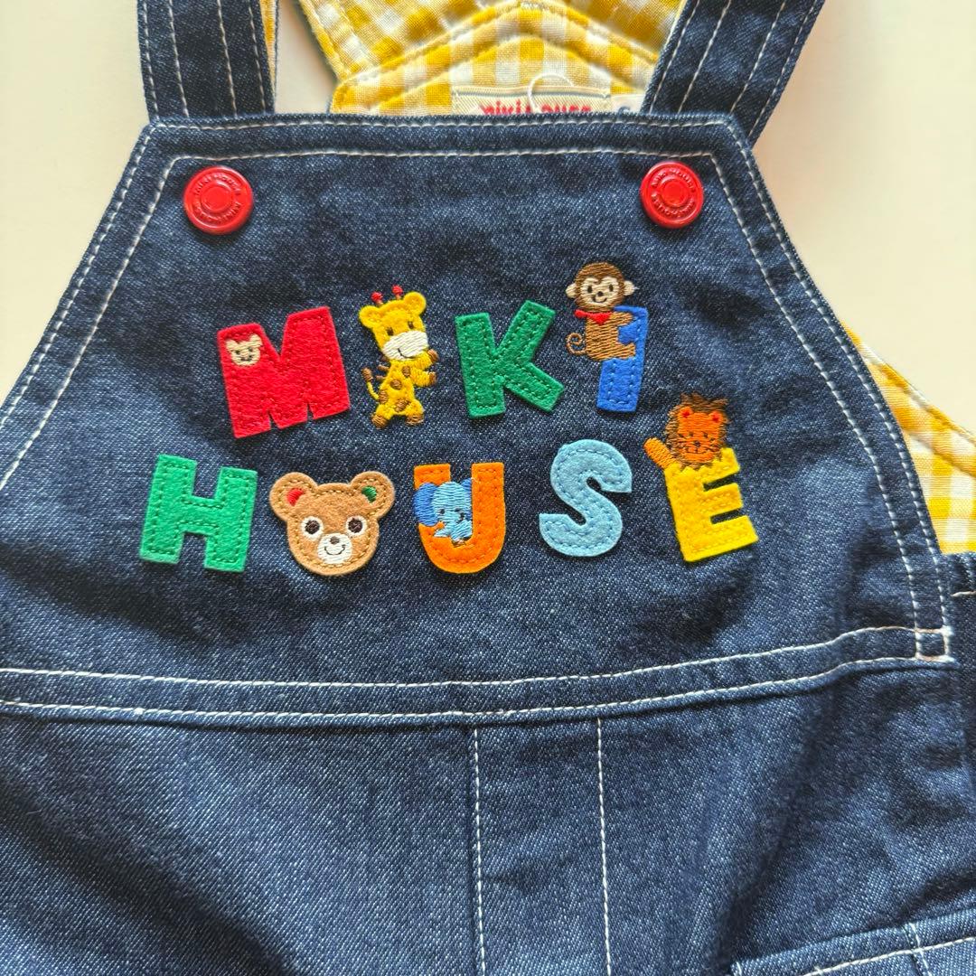 【めいめい】mikiHOUSE デニムオーバーオール