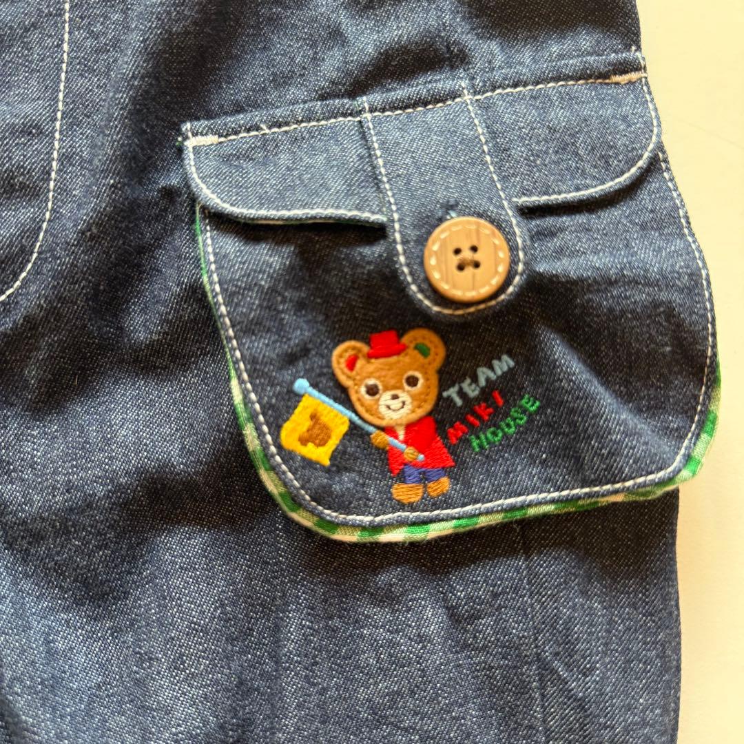 【めいめい】mikiHOUSE デニムオーバーオール