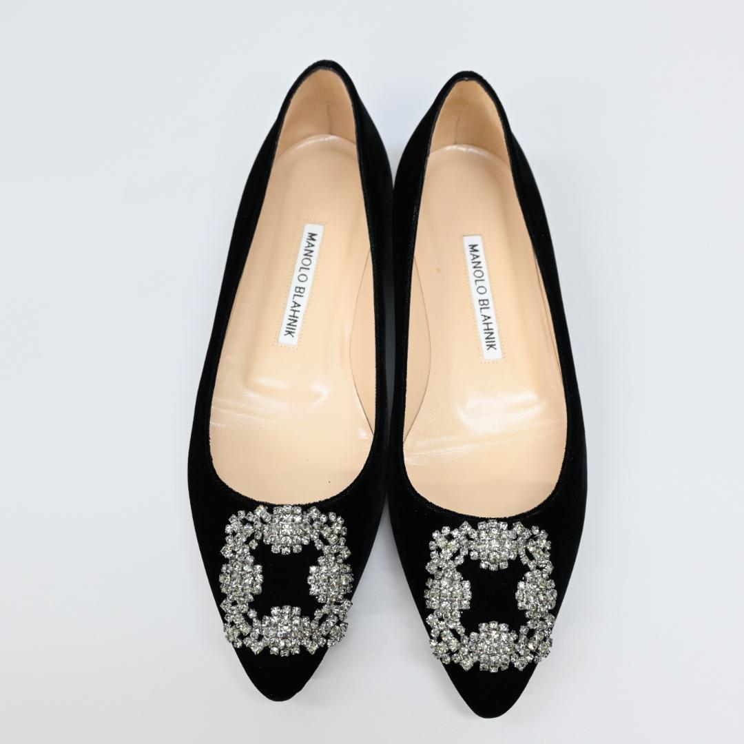 ■ □ 45769★マノロブラニク ハンギシ パンプス　フラットシューズ