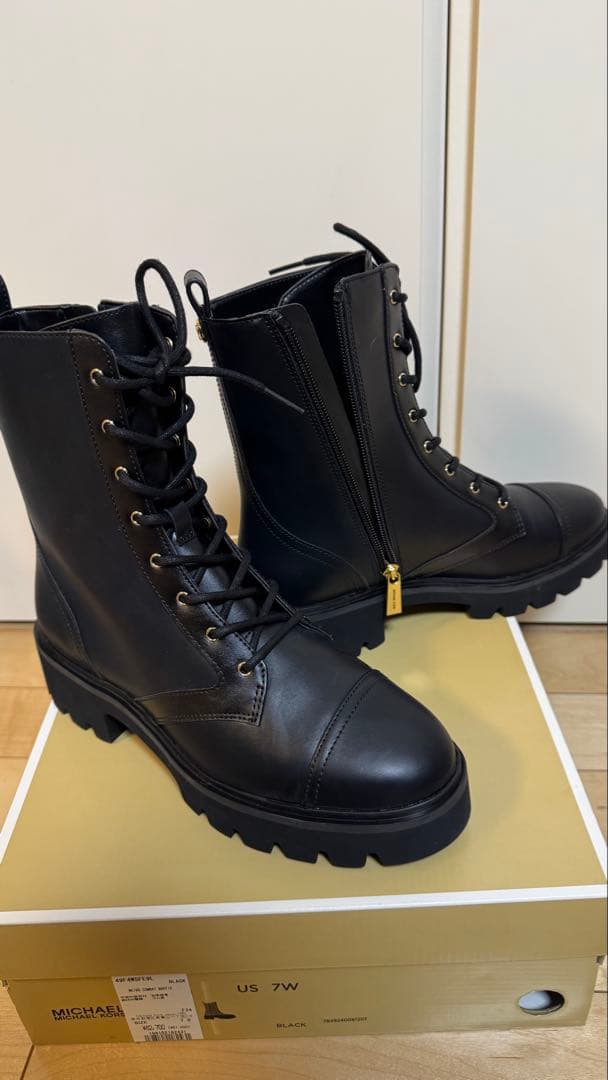 【かずももゆり】マイケルコース　レースアップブーツ 厚底