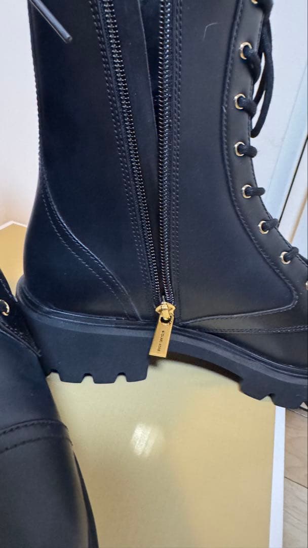 【かずももゆり】マイケルコース　レースアップブーツ 厚底
