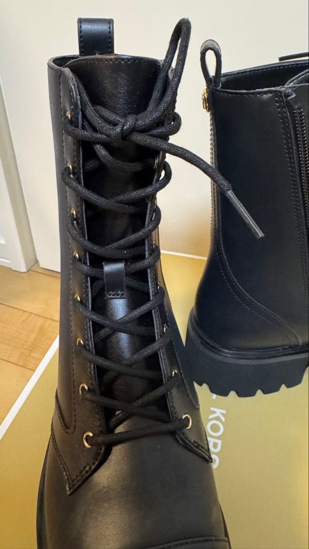 【かずももゆり】マイケルコース　レースアップブーツ 厚底