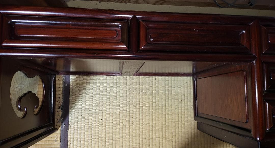 高級～★文机 書机 机／検索：紫檀 黒檀 北海道民芸家具 和風 座敷