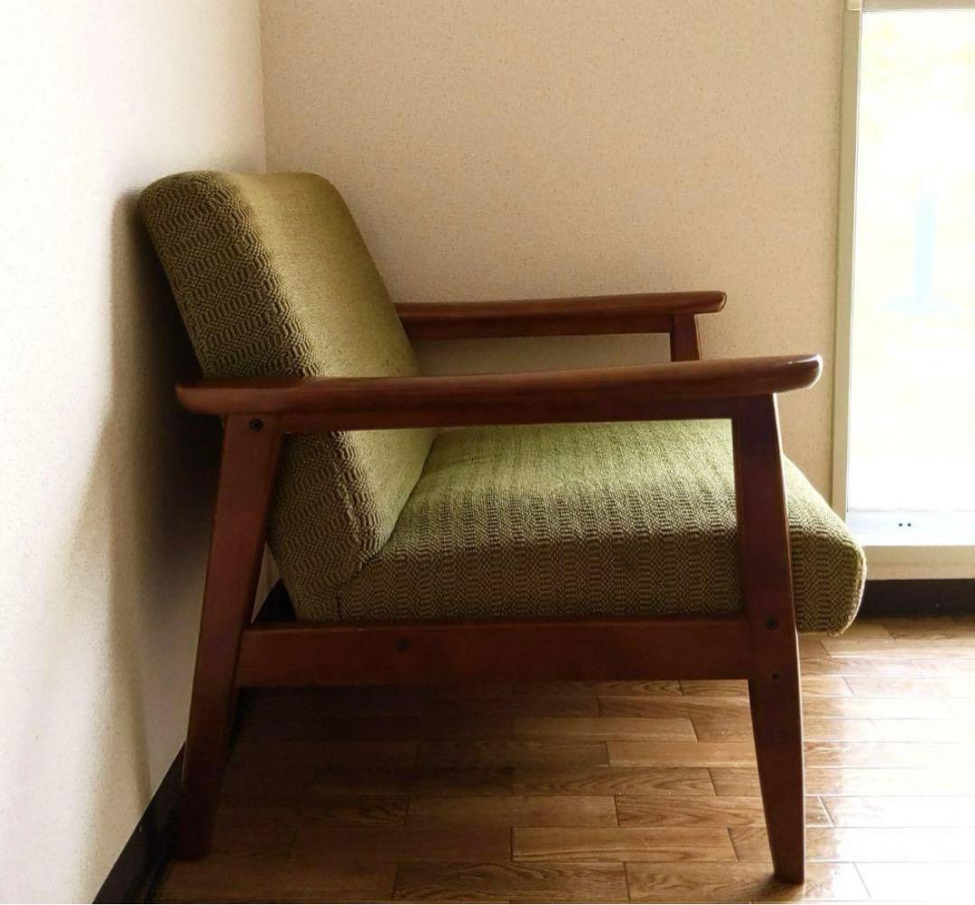 専用です。 送料込 オールド カリモク家具 Kチェア モスグリーン