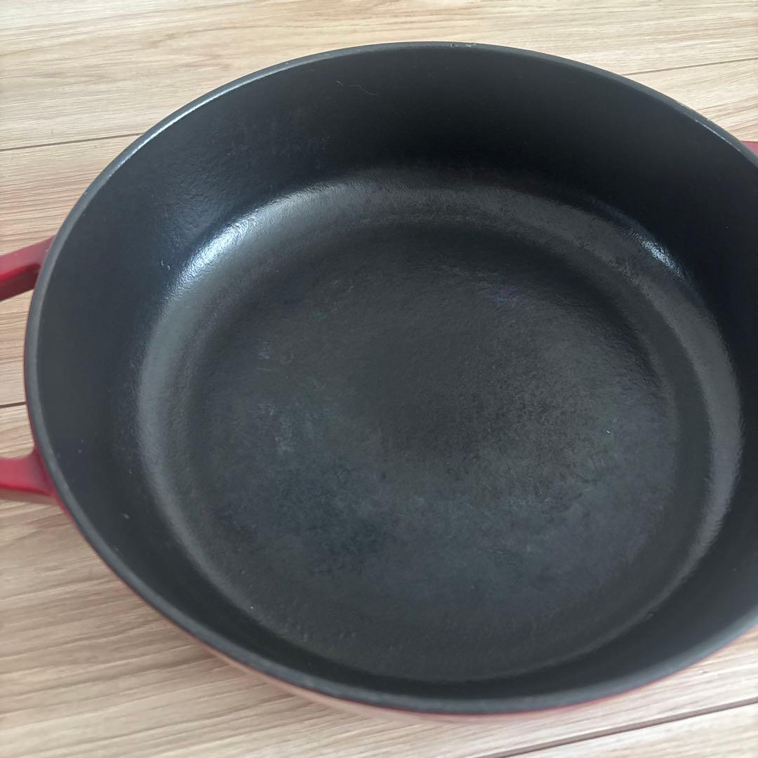 STAUB ストウブ 両手鍋 24cm チェリー レッド 浅型