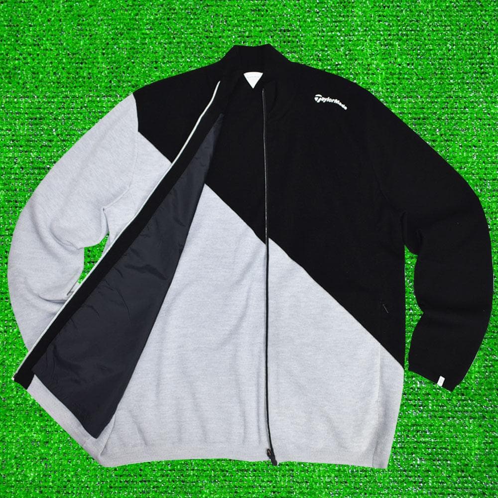 テーラーメイド ゴルフ ジップセーター【ブラック/ライトグレー/O】美品！