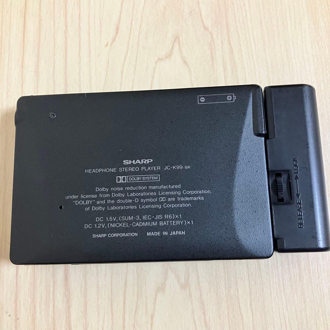 SHARP ポータブルカセットプレーヤJC-K99-BK 外観美品 ジャンク