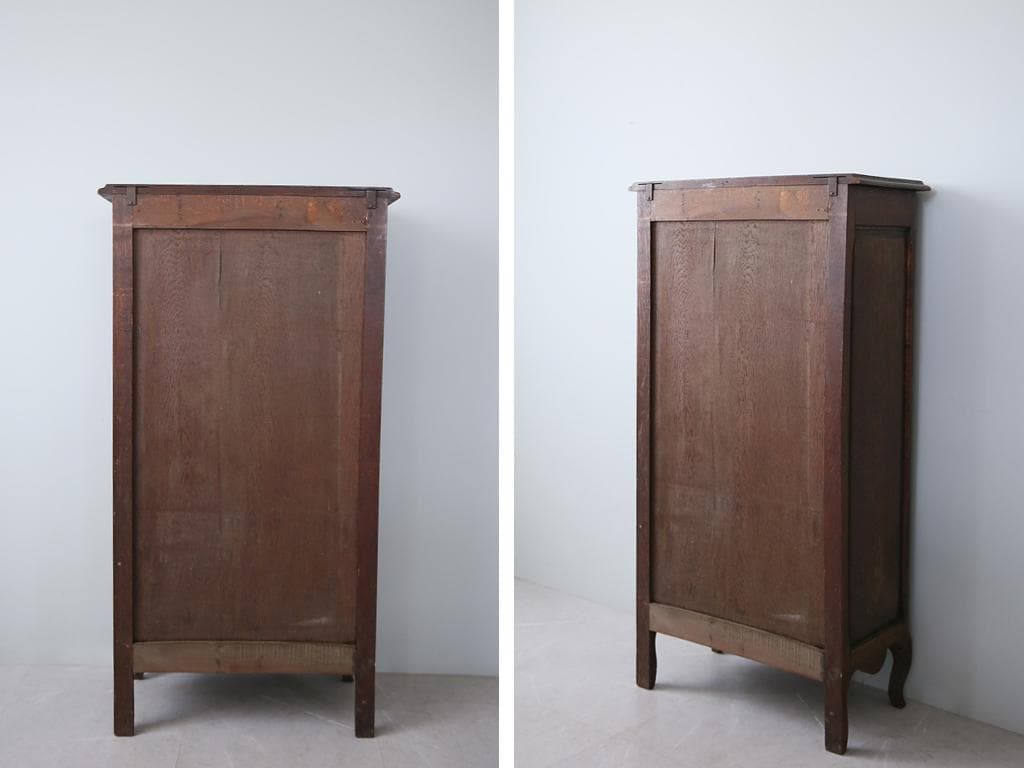 フランスアンティーク猫脚ブックシェルフ/木製本棚/飾り棚/食器棚(90-207)