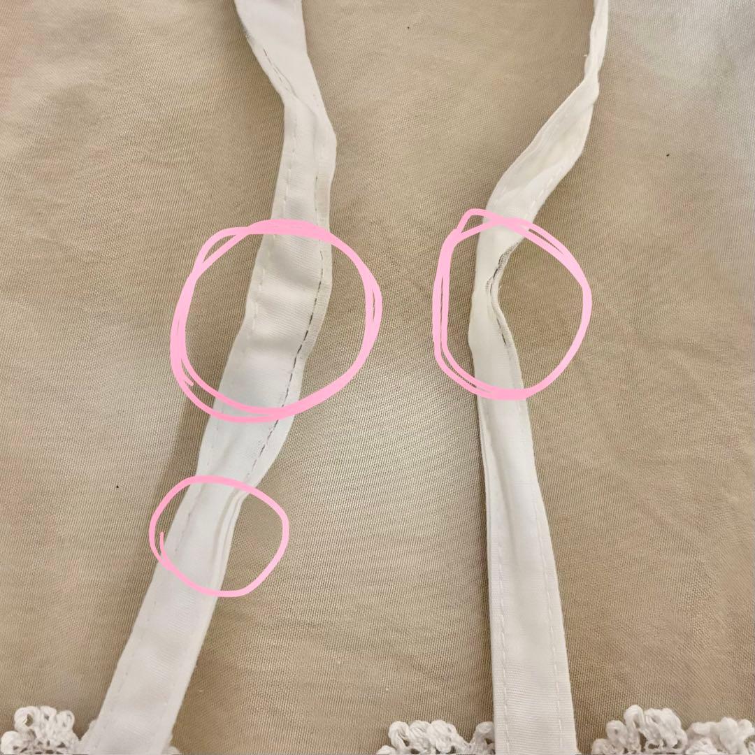 BABY♡ 姫袖後ろシャーリングブラウス オフ白