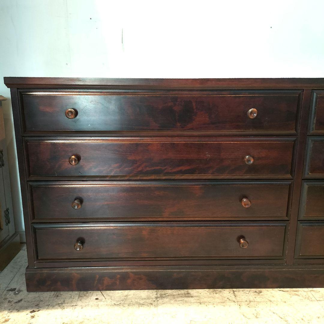 M♦北海道　民芸家具　4段チェスト　 和光木材