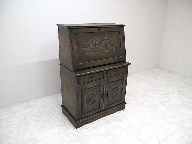 【神戸洋家具】ヴィンテージ ライティングビューロー 　ライティングデスク