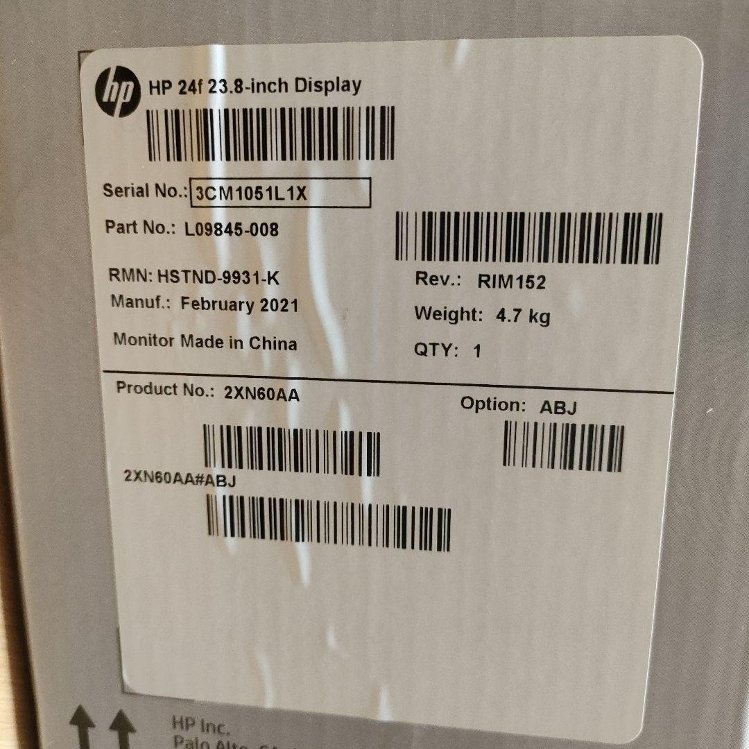 ① HP 24f 23.8インチ ディスプレイ モニター 匿名配送