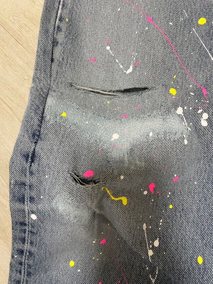 Levi's × SAPEur リメイク デニム ペイント USA製　W36