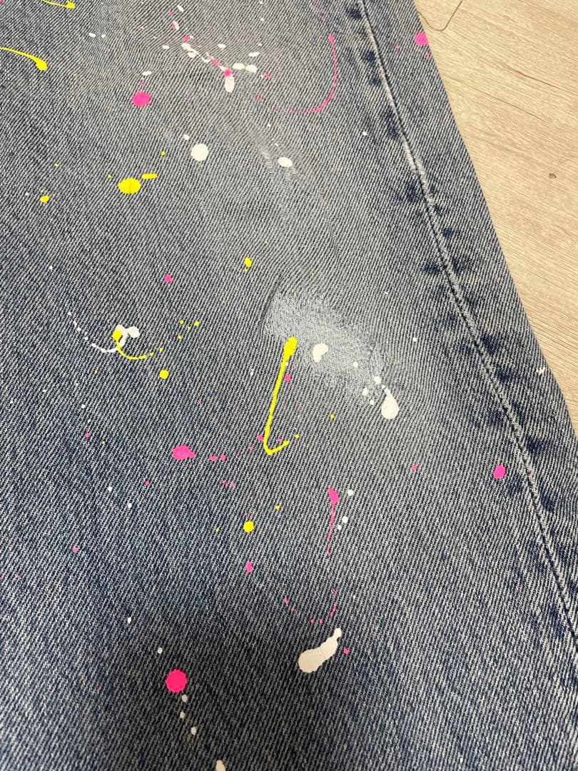 Levi's × SAPEur リメイク デニム ペイント USA製　W36