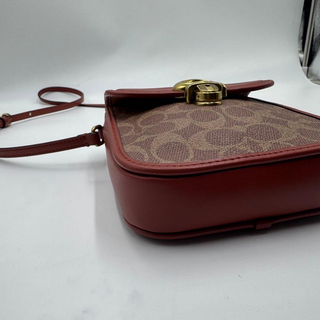 極美品✨ コーチ ショルダーバッグ トール ストゥディオ シグネチャー 茶色