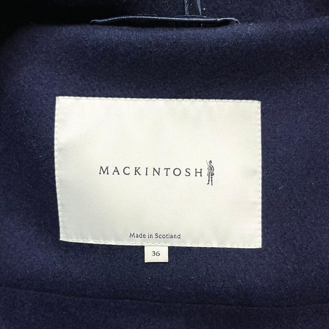 現行 マッキントッシュ ウール ロング ダッフルコート 36 S ネイビー