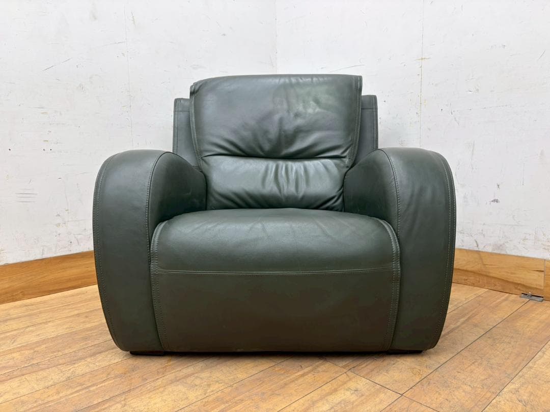 T8003☆ドマーニ☆domani☆エクセルライフ☆本革☆シングルソファ