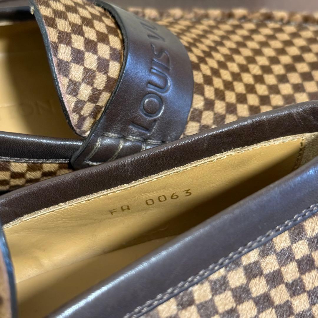 ルイヴィトン ✨新品未使用✨ダミエソバージュ ハラコレザーローファー ブラウン