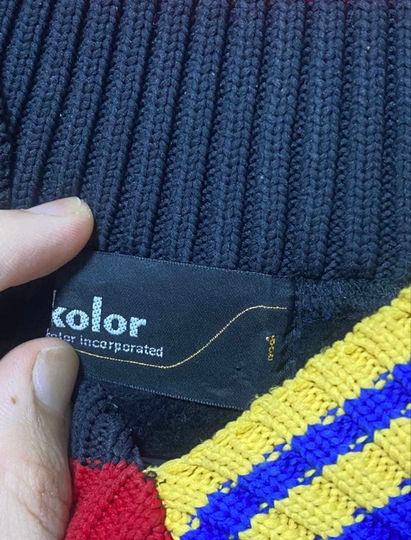 【Nさん専用】kolor カラフルストライプ Vネックセーター