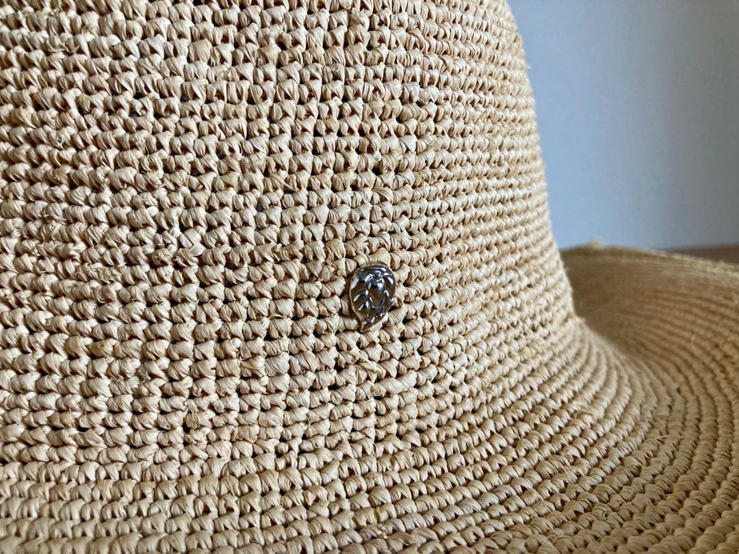 ヘレンカミンスキー　ラフィアハット ワイヤー入り　ナチュラル　収納袋あり
