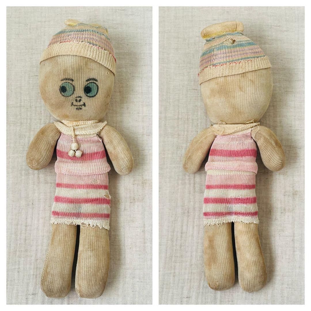 アンティークヴィンテージUSAテディベア うさぎドール古びたぬいぐるみ