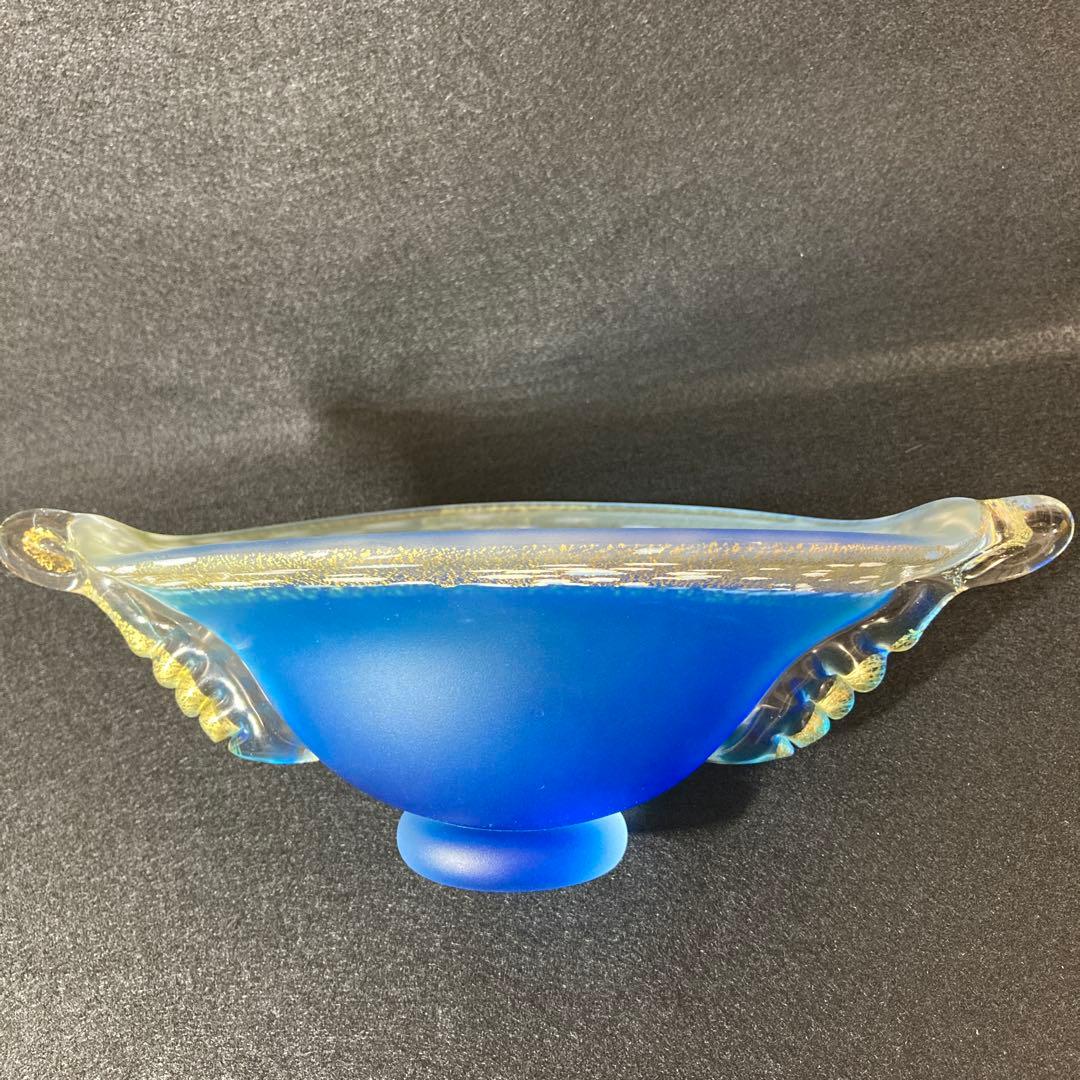 黒木国昭 金彩 硝子 ガラス 花器 鉢 器 硝子