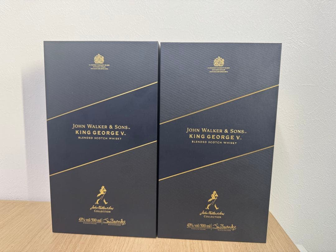 ジョン・ウォーカー＆サンズ キングジョージ5世　750ml 空瓶箱付き2セット