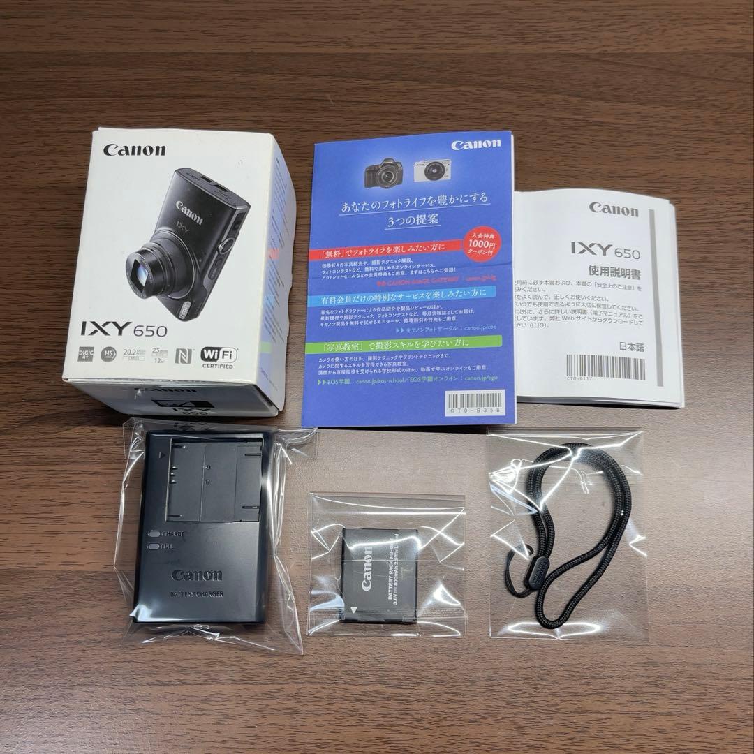 【極美品】 Canon IXY650 純正充電器 バッテリー 箱 説明書 等付き
