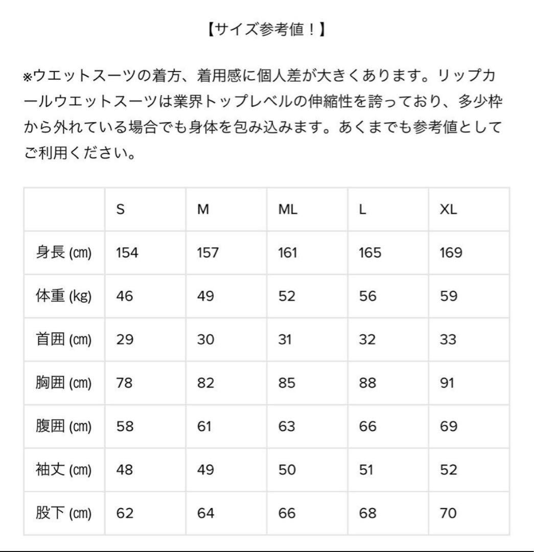 RipCurl Omega リップロンスプウェットスーツ 黒　M定価¥37290